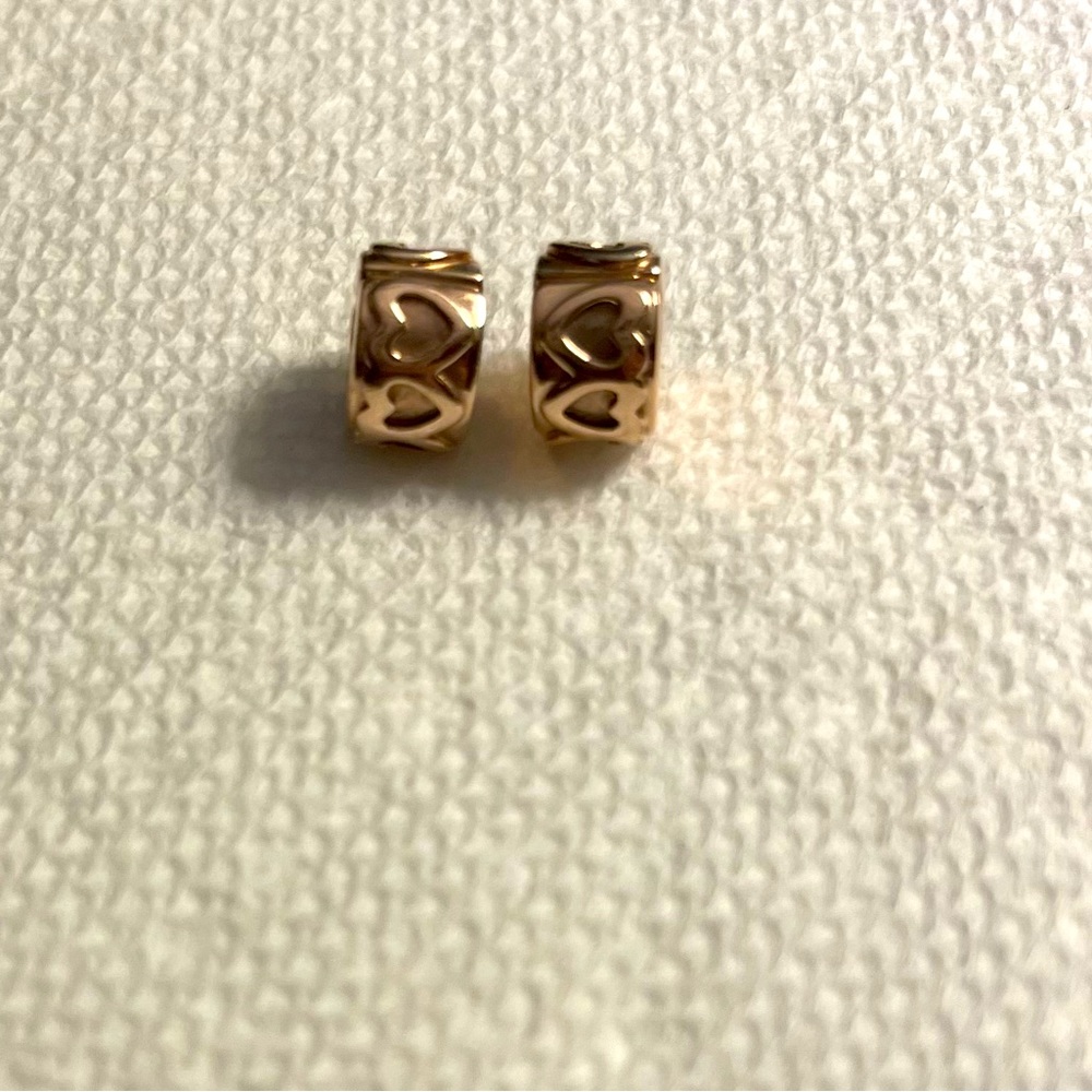 Pandora Rose Gold Heart Clip Charms